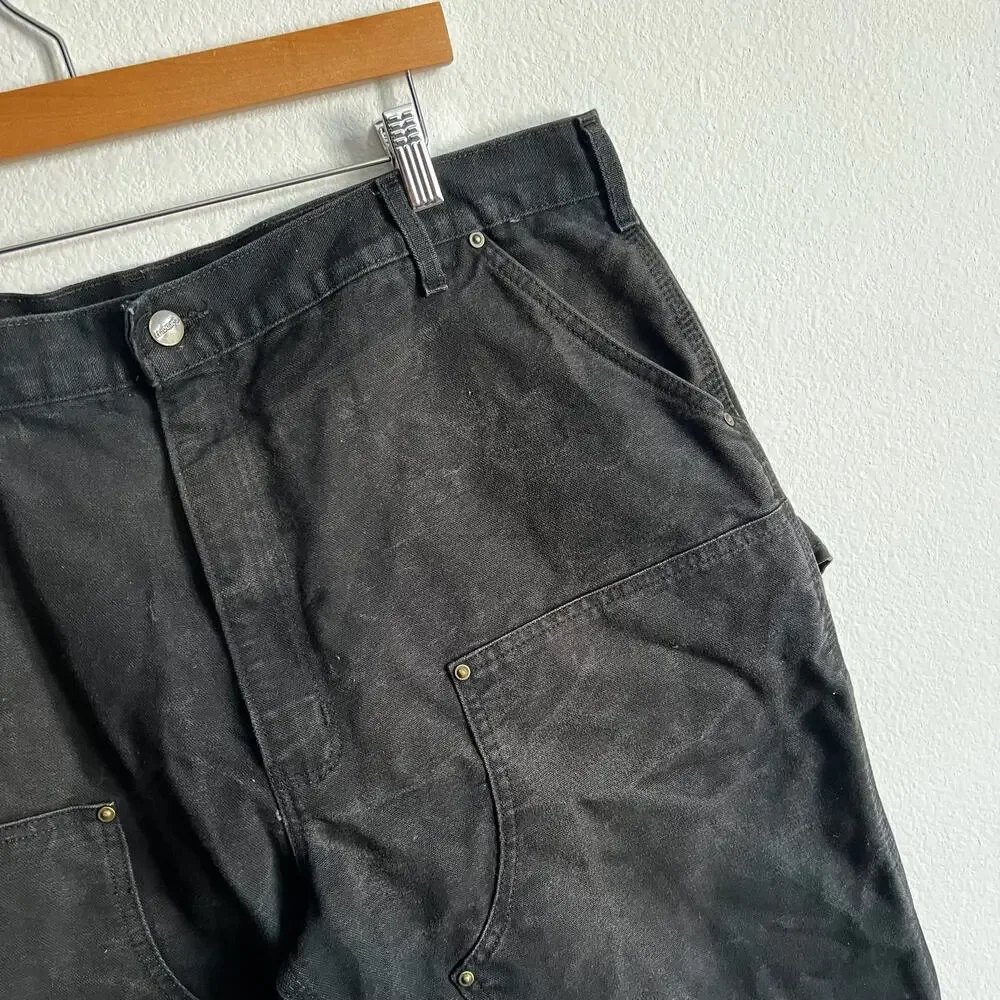 Carhartt black double knee work wear carpenter shorts